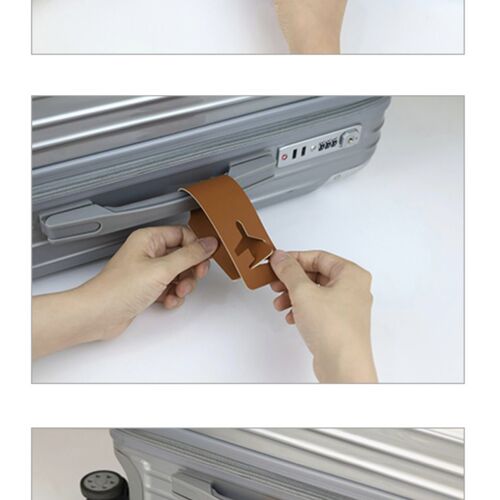 Plane Vegan Leather Luggage Tag
