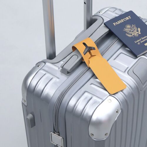 Plane Vegan Leather Luggage Tag