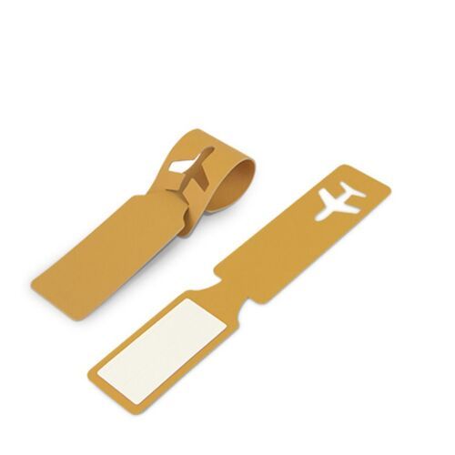 Plane Vegan Leather Luggage Tag