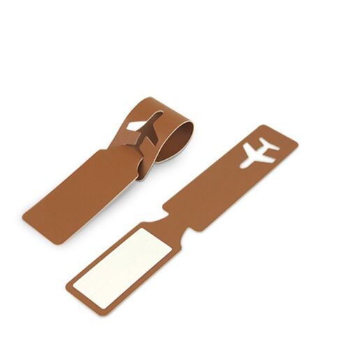 Plane Vegan Leather Luggage Tag