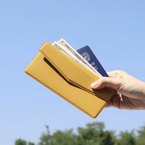 Vegan Leather Button Envelope Pouch - Image 4