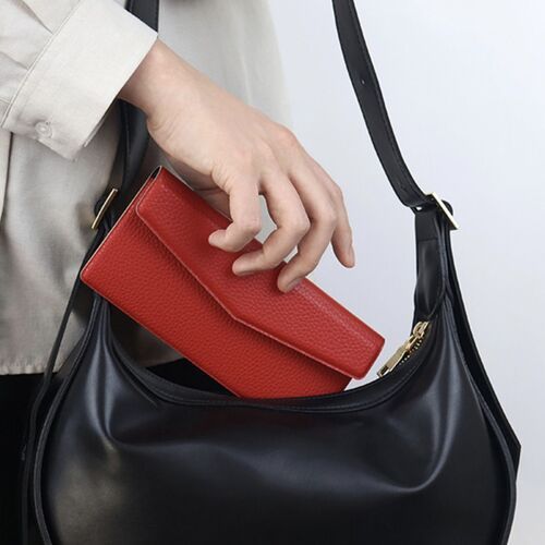 Vegan Leather Button Envelope Pouch - Image 7