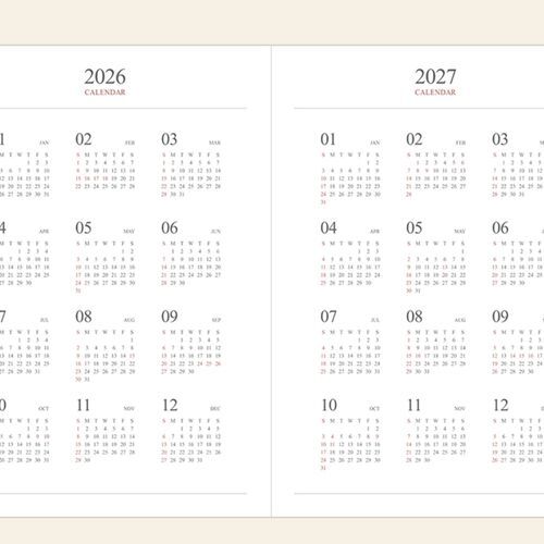 2026 Big Official Monthly Scheduler