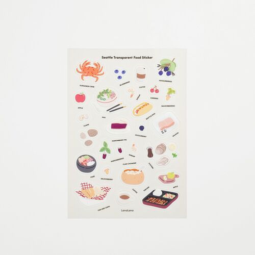 Seattle Food Deco Sticker