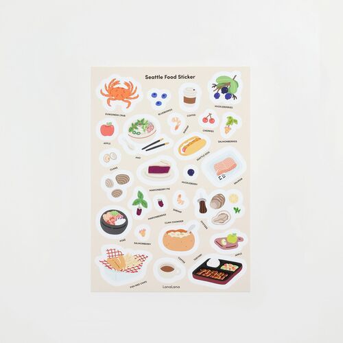 Seattle Food Deco Sticker
