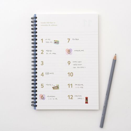 2026 Medium Spiral Basic Weekly Planner