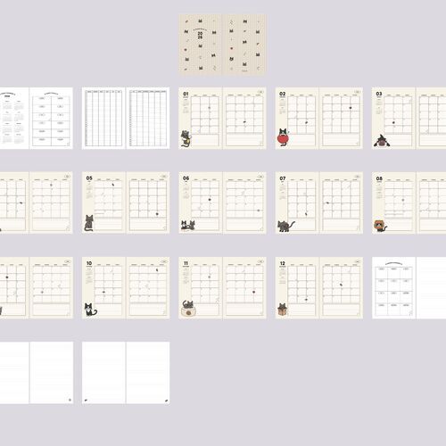 2026 Lana & Tuxedo Cat Monthly Planner - Image 9