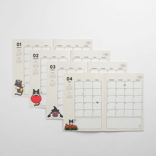 2026 Lana & Tuxedo Cat Monthly Planner - Image 6