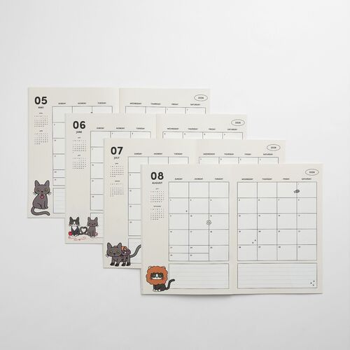 2026 Lana & Tuxedo Cat Monthly Planner - Image 7