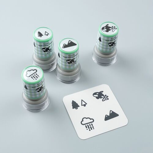 4pcs Self-inking Stamp Set - Image 6
