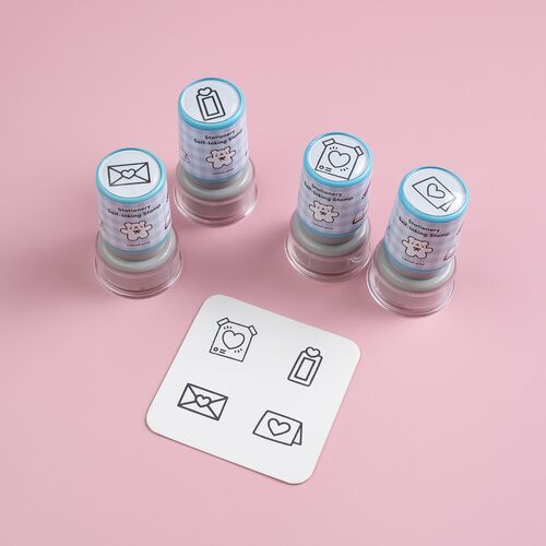 4pcs Self-inking Stamp Set - Image 2