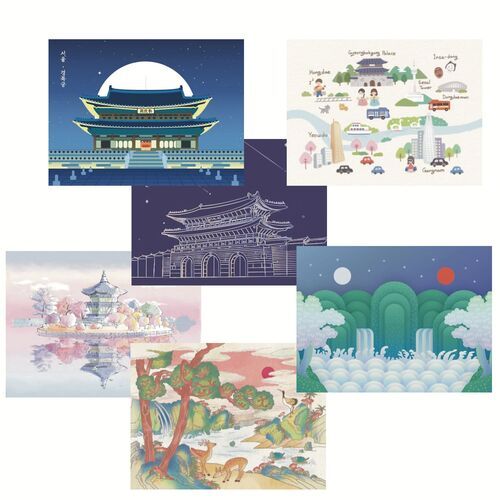 Korean Heritage Art Postcard