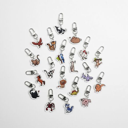 Animal Acrylic Key Ring v2