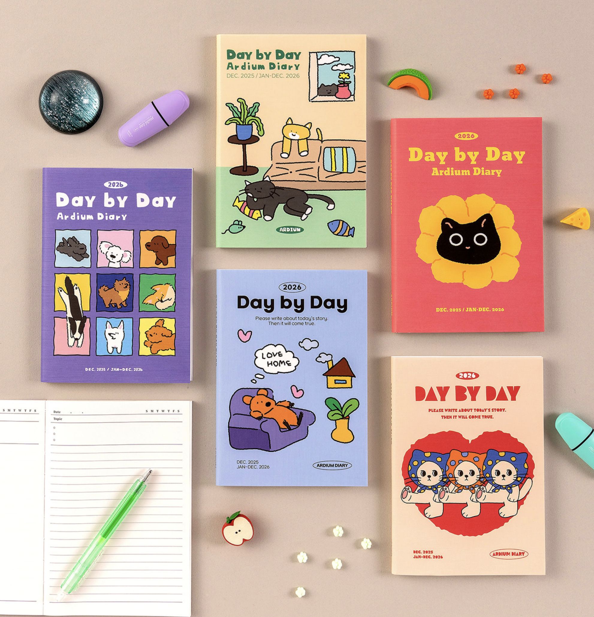 MochiThings: 2026 Day by Day Daily Planner