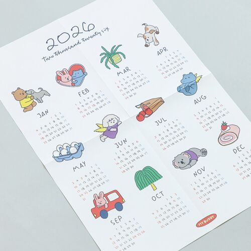 2026 My Buddy Calendar Poster - Image 2