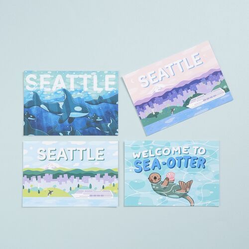 8pcs Seattle Postcard Set - Image 12