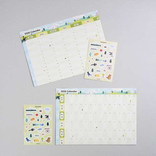 2026 Seattle Yearly Calendar Poster - Image 2