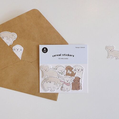21pcs Baby Puppy Cereal Sticker Set - Image 3