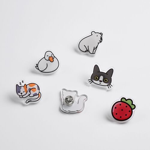 Cat Acrylic Pin Badge - Image 2