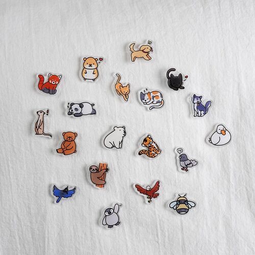 Animal Acrylic Pin Badge - Image 2