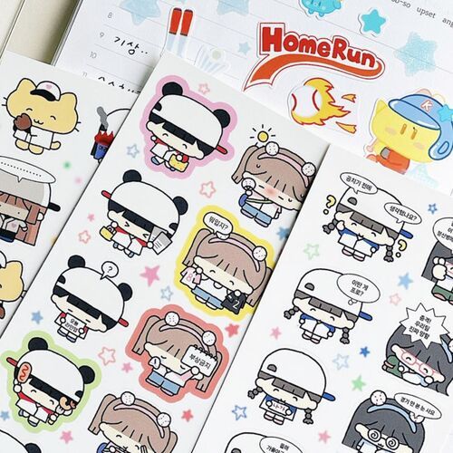 Kawaii Baseball Girls Sticker - Image 1