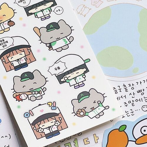 Kawaii Baseball Girls Sticker - Image 4