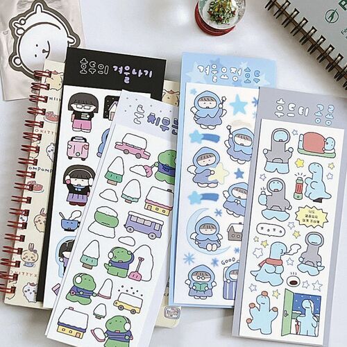 Dino & Hodu Winter Story Sticker
