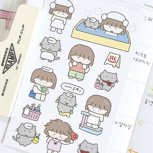Cat and Hodu Winter Cozy Sticker - Image 5