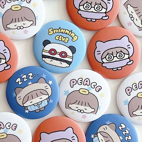 Hodu Girl Button Pin v1