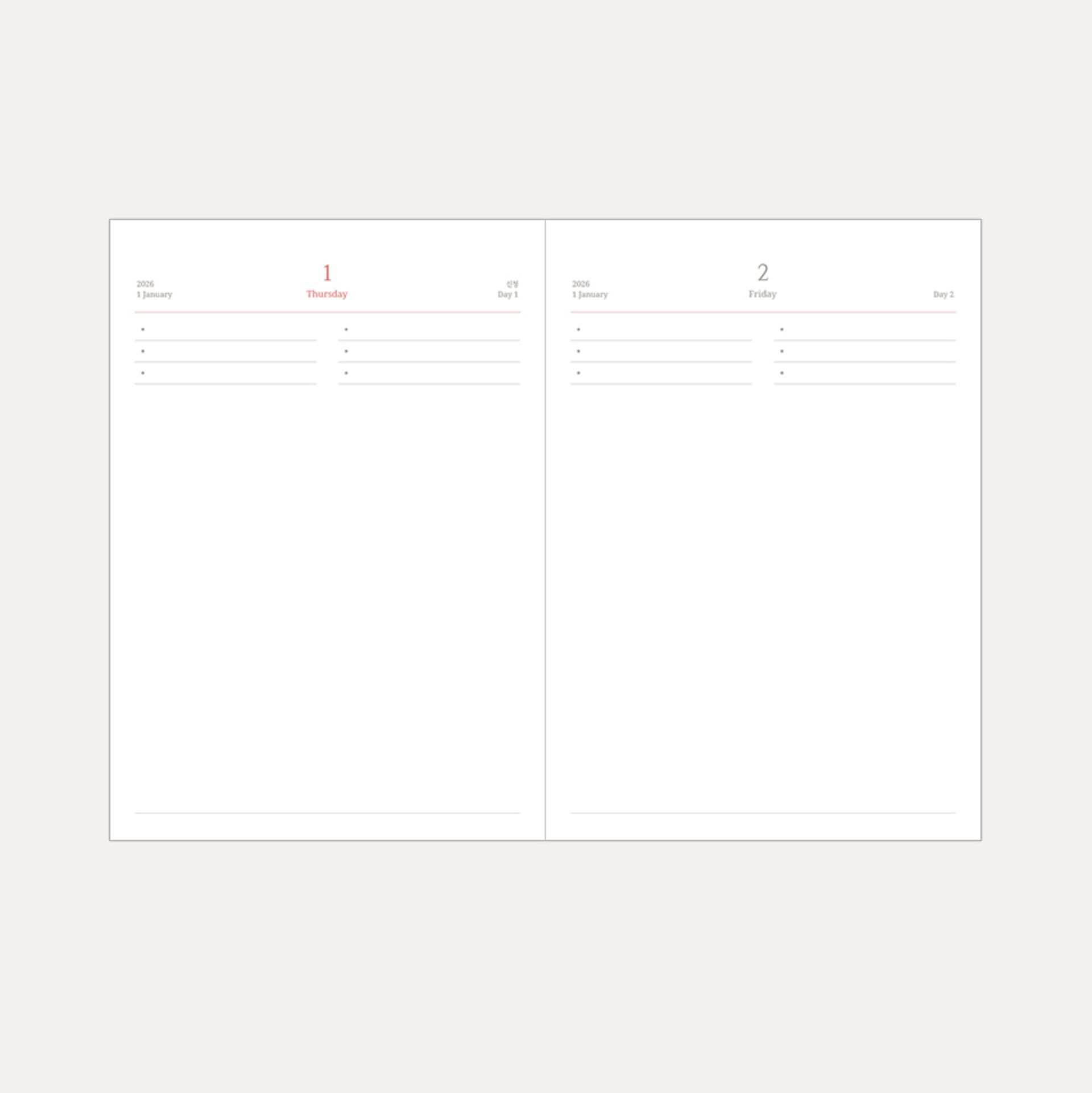 MochiThings: 2026 Object Daily Planner