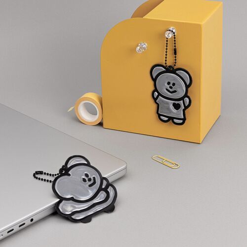Momo Bear Reflective Keychain