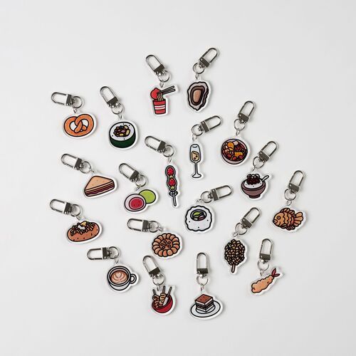 Food Acrylic Key Ring v3