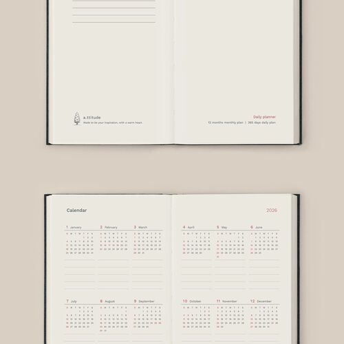 2026 Attitude A6 Hardcover Daily Planner - Image 9