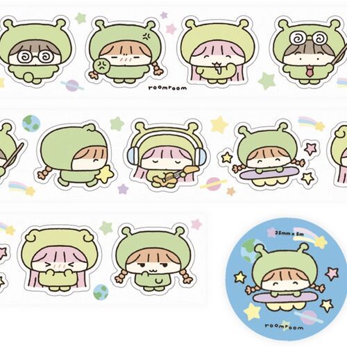 Alien Girl Kiss Cut Masking Tape - Image 2