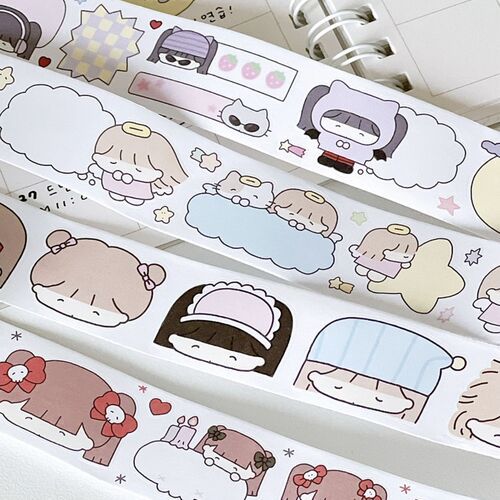Girl Themed Paper Sticker Roll