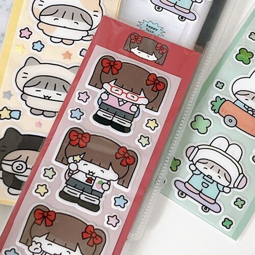 Otaku Girl Epoxy Sticker - Image 4