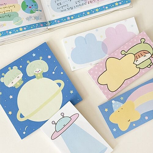 Kawaii Alien Mini Memo Pad