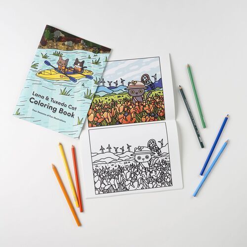 Lana & Tuxedo Cat Coloring Book