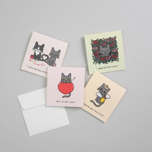 2pcs Lana Cat Mini Card Set