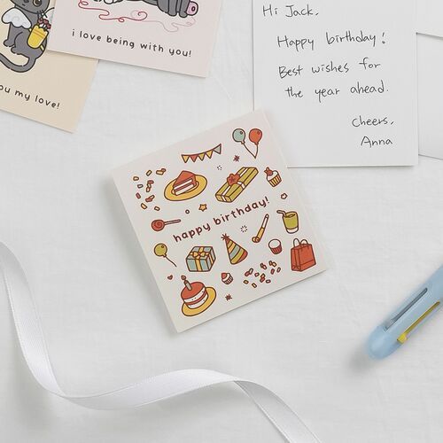 2pcs Birthday Mini Card Set