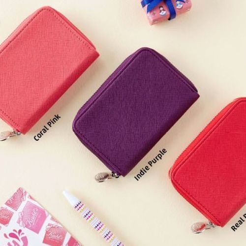 MochiThings Solid Zipper Card Pouch