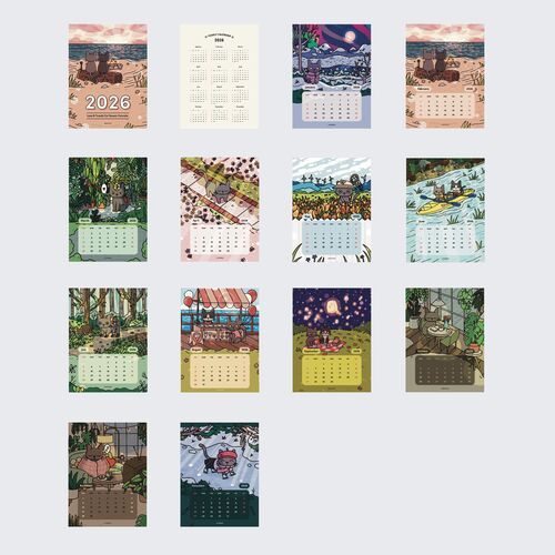 2026 Lana & Tuxedo Cat Wall Calendar - Image 8