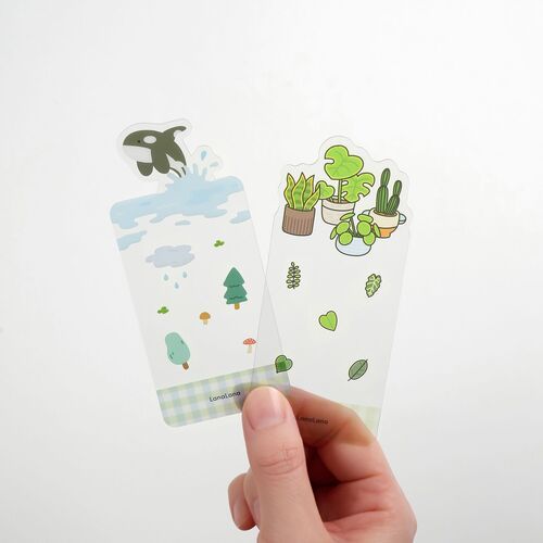 2pcs Themed Transparent Bookmark Set - Image 6