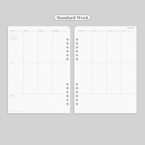 2026 Classy Gentle 6 Ring A5 Planner - Image 9