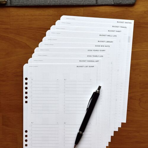 2026 Classy Gentle 6 Ring A5 Planner Refill - Image 2