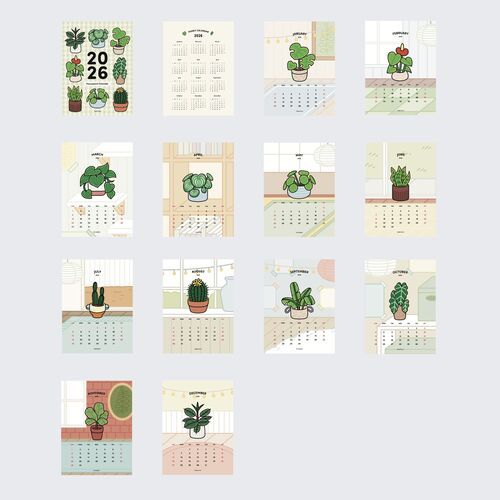 2026 Houseplant Wall Calendar - Image 3