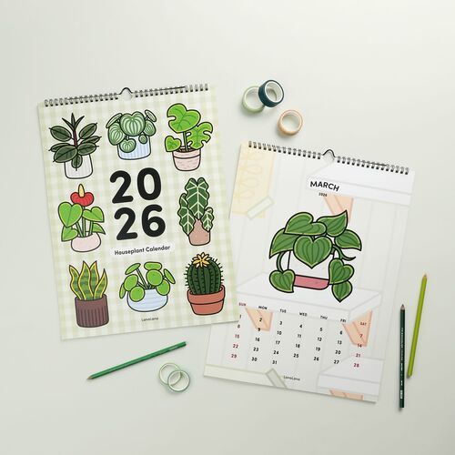 2026 Houseplant Wall Calendar