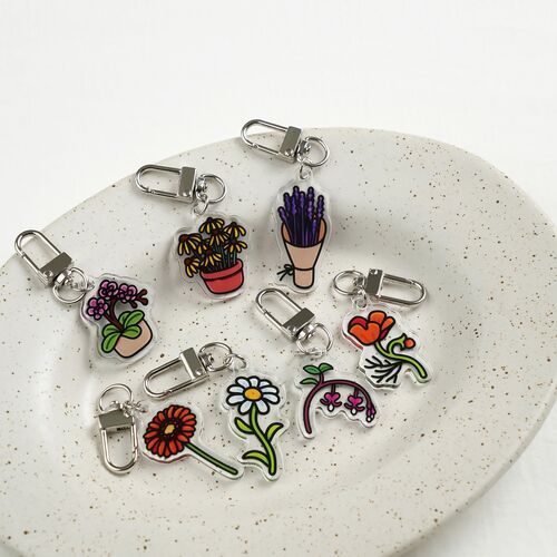 Flower Acrylic Key Ring - Image 10