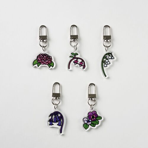 Flower Acrylic Key Ring - Image 8