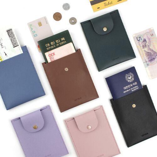 Simple Button Passport Pocket